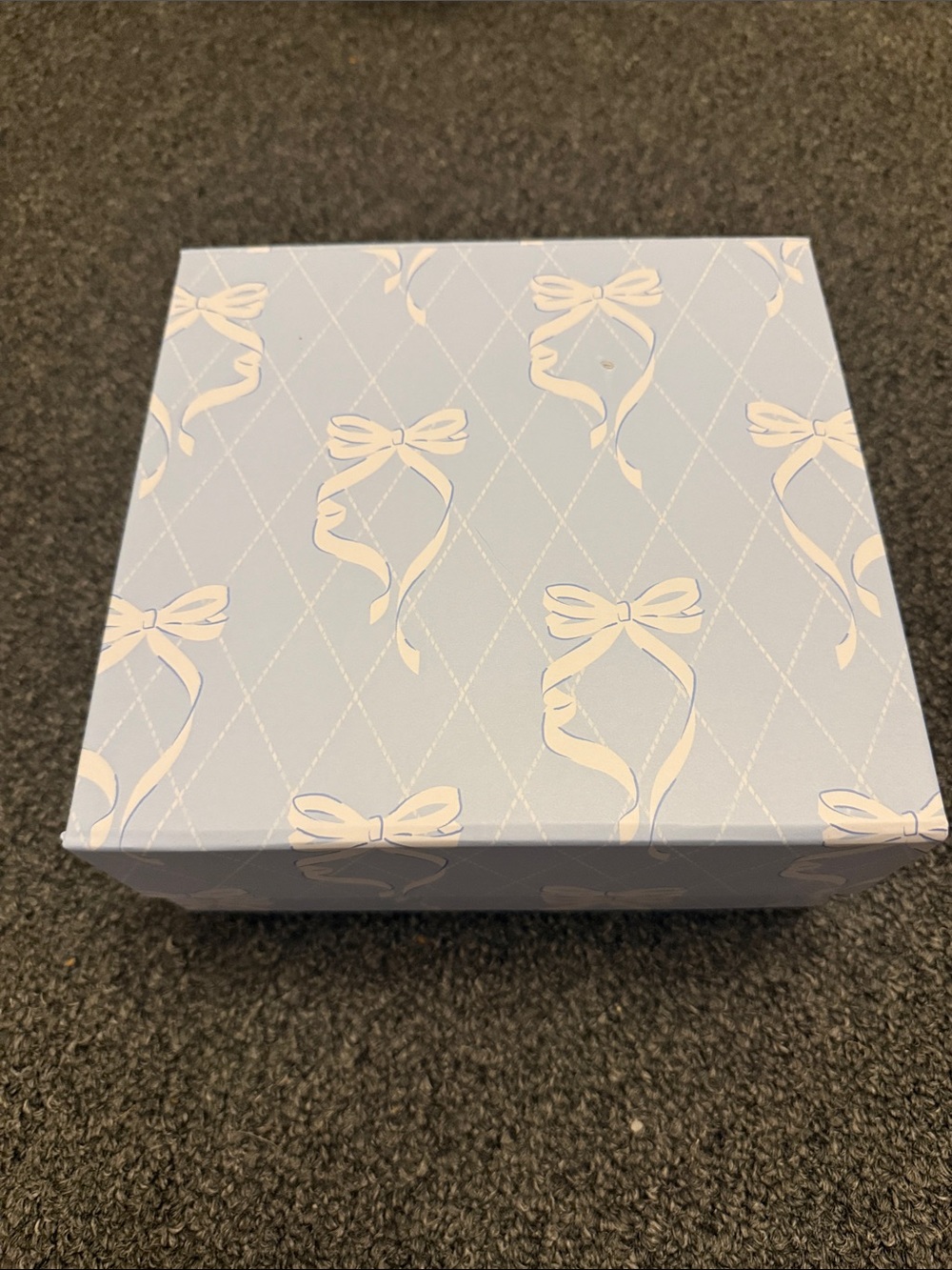 Hobby Lobby Pale Blue Ribbon Motif Gift Box